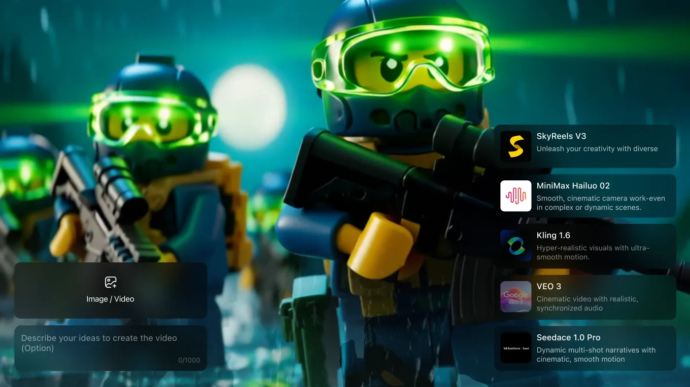 Generate AI avatars via various media inputs and voice sources