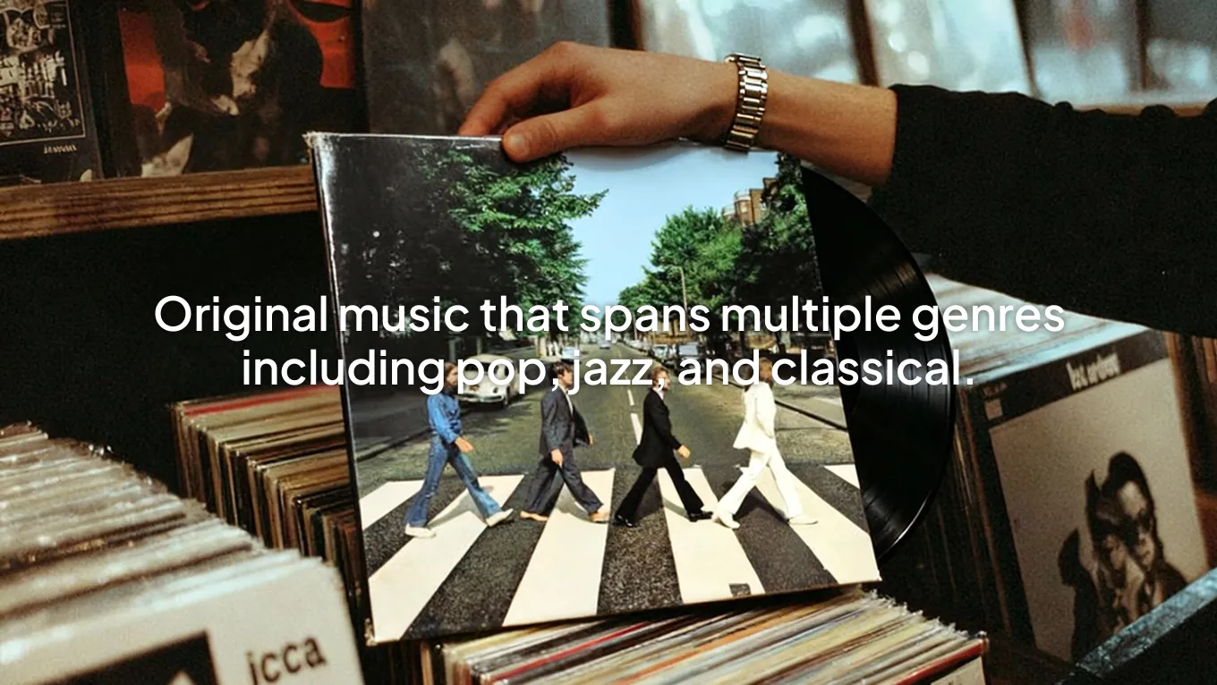 Original music across pop, jazz, classical, and more