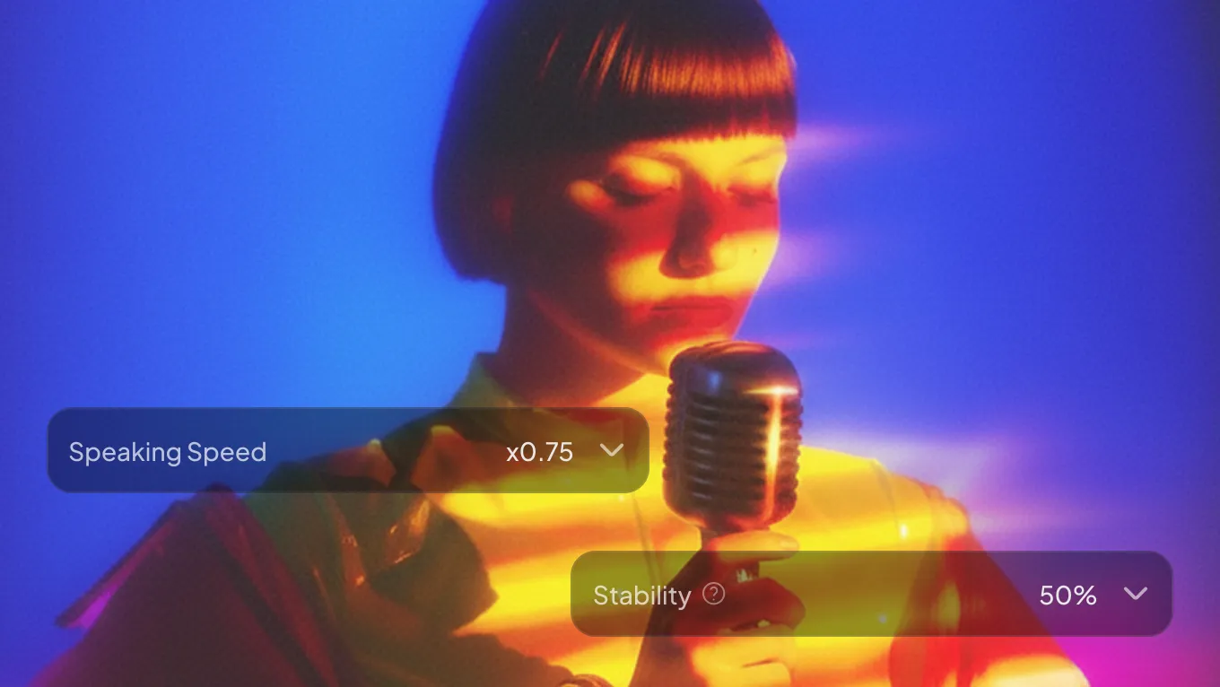 Customizable speed and stability for refined speech